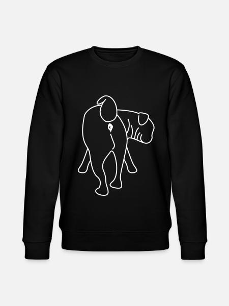 Mops von hinten Hunde - Stanley/Stella Unisex Bio-Sweatshirt CHANGER  - Schwarz