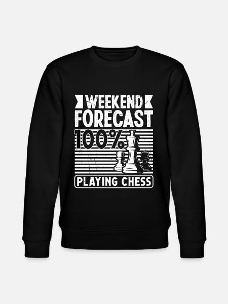 Weekend forecast playing Chess - Stanley/Stella CHANGER Unisex Organic Sweatshirt - black