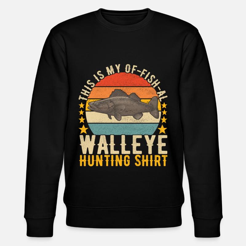 Walleye Fishing Angler - Stanley/Stella Unisex Bio-Sweatshirt CHANGER - Schwarz