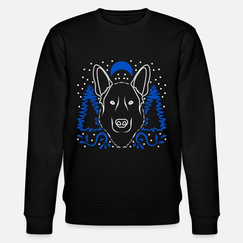 White Shepherd Nature Shepherd Dogs - Stanley/Stella CHANGER Unisex Organic Sweatshirt - black