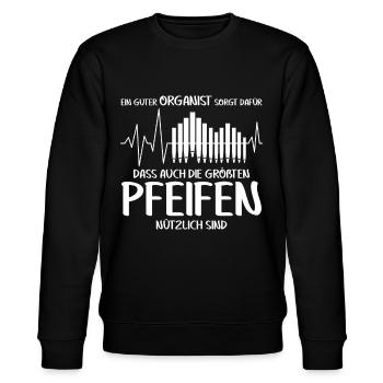 Orgel Orgelspieler Witz Organist - Stanley/Stella Unisex Bio-Sweatshirt CHANGER  - Schwarz - Vorne - Nik (191cm) & Marisol (170cm)