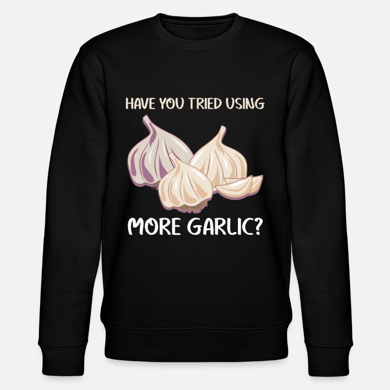 Knoblauch Knoblauchzehen - Stanley/Stella Unisex Bio-Sweatshirt CHANGER  - Schwarz