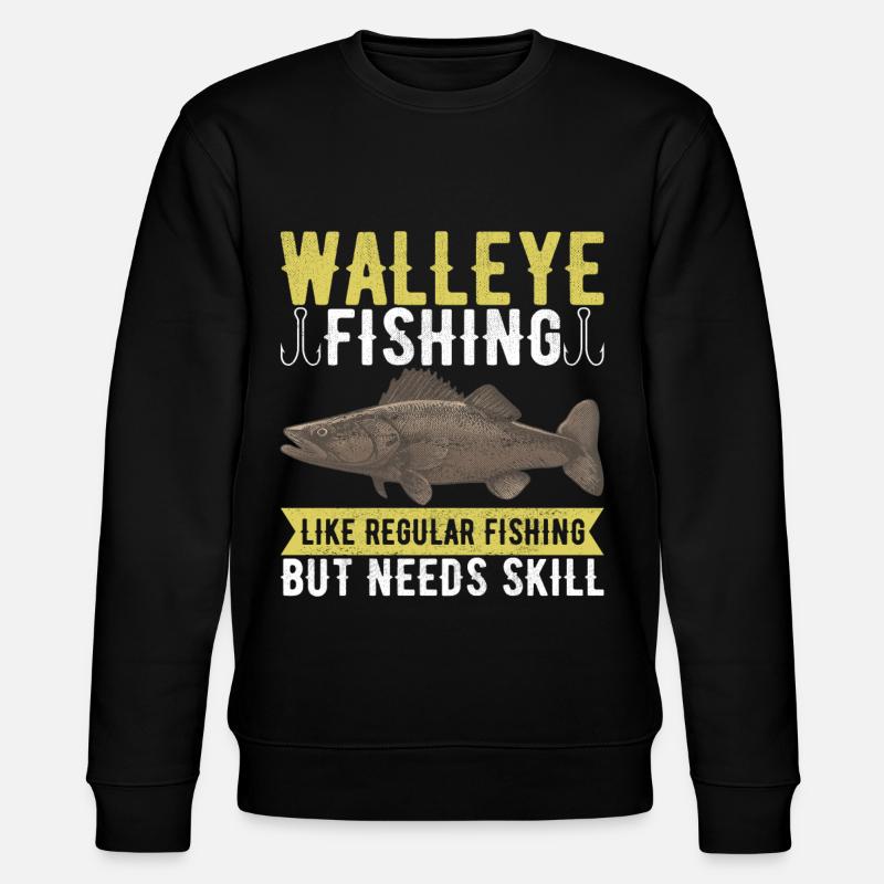 Walleye Fishing Angler - Stanley/Stella Unisex Bio-Sweatshirt CHANGER - Schwarz