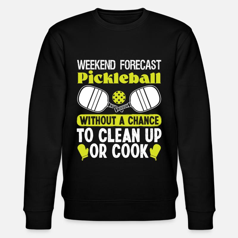 Weekend Forecast Pickleball - Stanley/Stella CHANGER Unisex Organic Sweatshirt - black