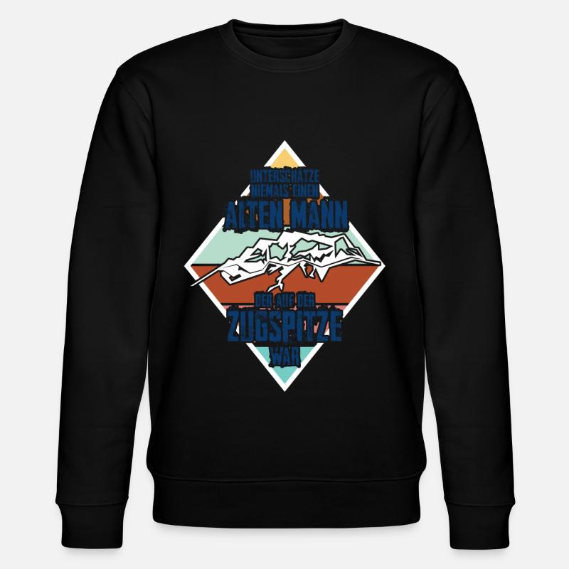 Zugspitze Berge - Stanley/Stella Unisex Bio-Sweatshirt CHANGER  - Schwarz