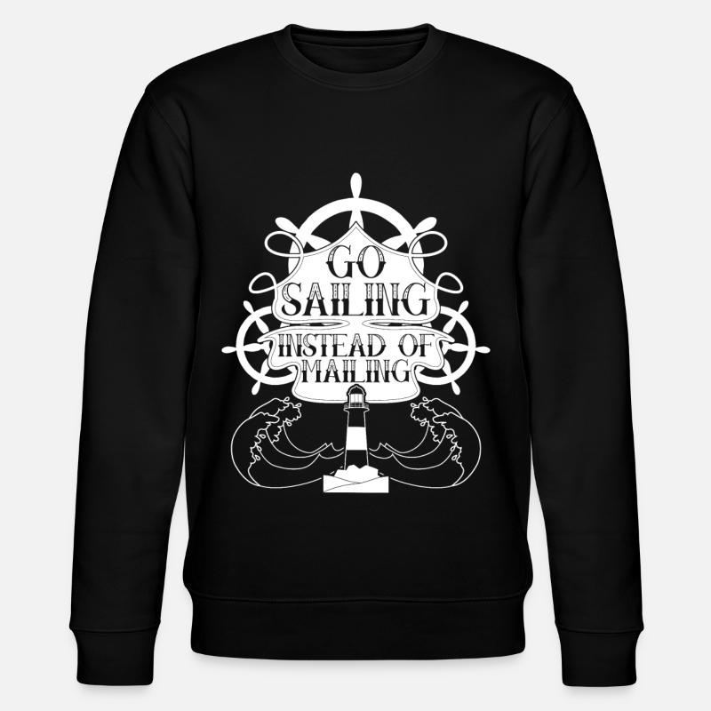 Sailing Sailboat - Stanley/Stella CHANGER Unisex Organic Sweatshirt - black