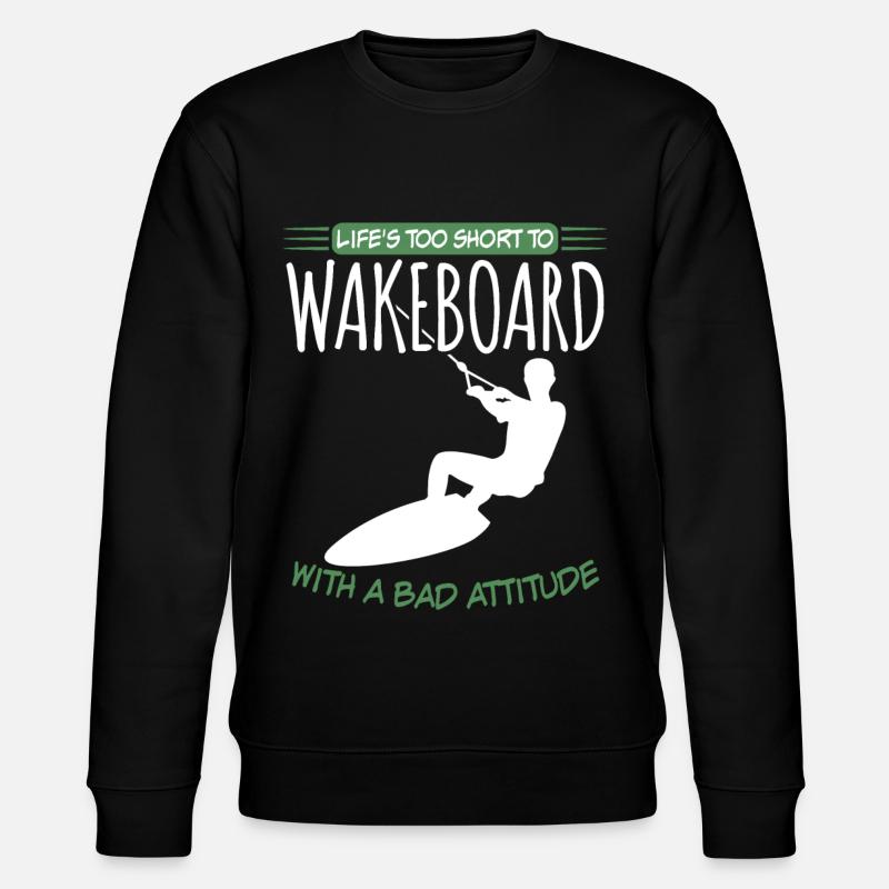 Wakeboarder Wakeboarding Wakeboard - Stanley/Stella CHANGER Unisex Organic Sweatshirt - black