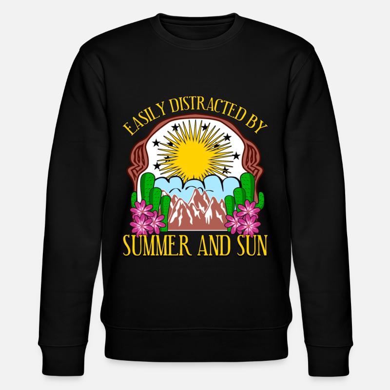 Summer and sun - Stanley/Stella CHANGER Unisex Organic Sweatshirt - black