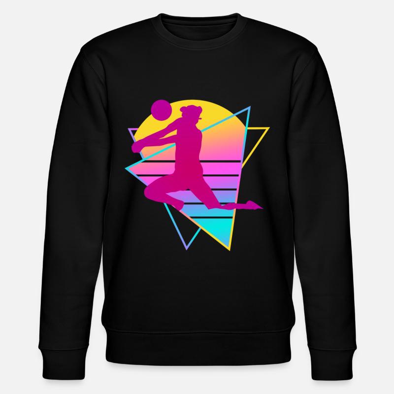 Volleyball de plage rétro - Sweat bio CHANGER Stanley/Stella Unisexe - noir