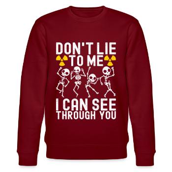 Radiology Radiologist - Stanley/Stella CHANGER Unisex Organic Sweatshirt - burgundy - Front - Nik (191cm) & Marisol (170cm)