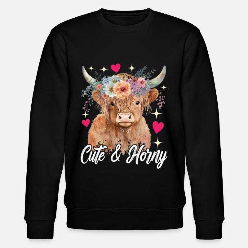 Vache des Highlands Hochlandkuh - Sweat bio CHANGER Stanley/Stella Unisexe - noir