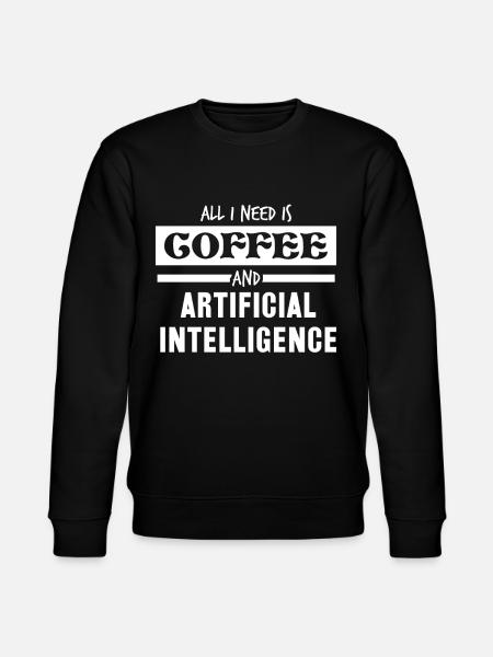 Artificial intelligence and coffee - Stanley/Stella CHANGER Unisex Organic Sweatshirt - black