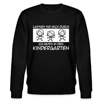 Kindergarten Kindergärtnerin Kita - Stanley/Stella Unisex Bio-Sweatshirt CHANGER  - Schwarz - Vorne - Nik (191cm) & Marisol (170cm)