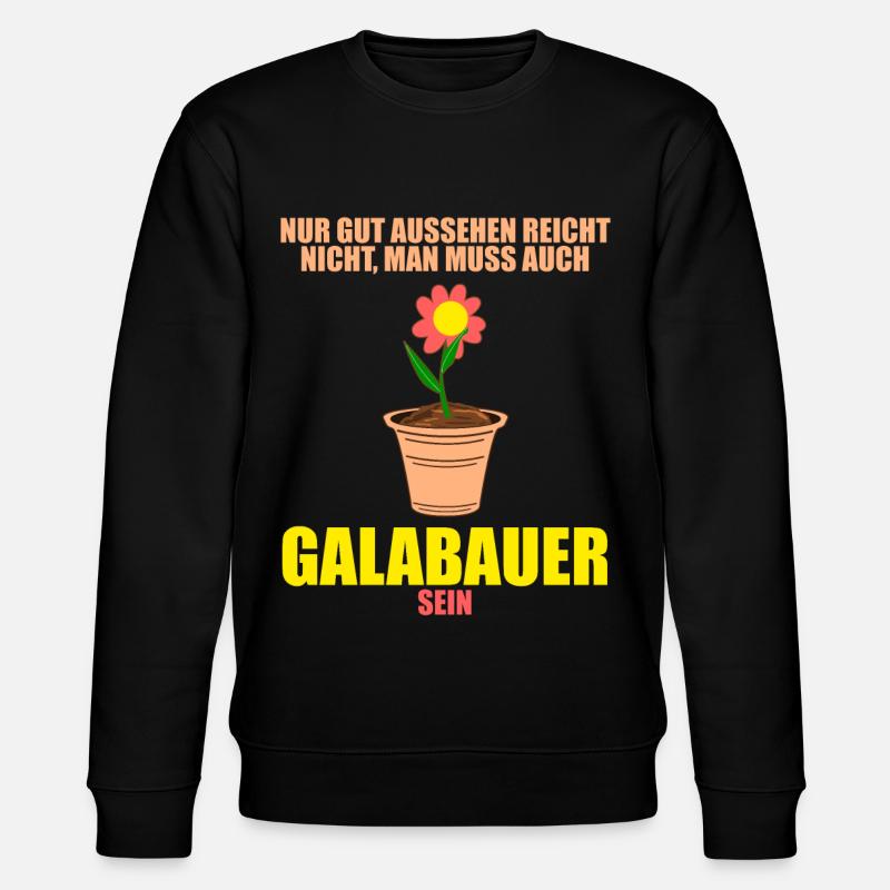 Galabauer Galabau Gärtner Blume Garten - Stanley/Stella Unisex Bio-Sweatshirt CHANGER  - Schwarz