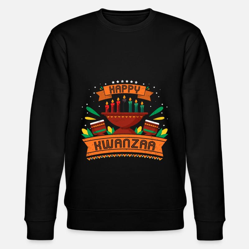 Kwanzaa history Month - Stanley/Stella Unisex Bio-Sweatshirt CHANGER  - Schwarz