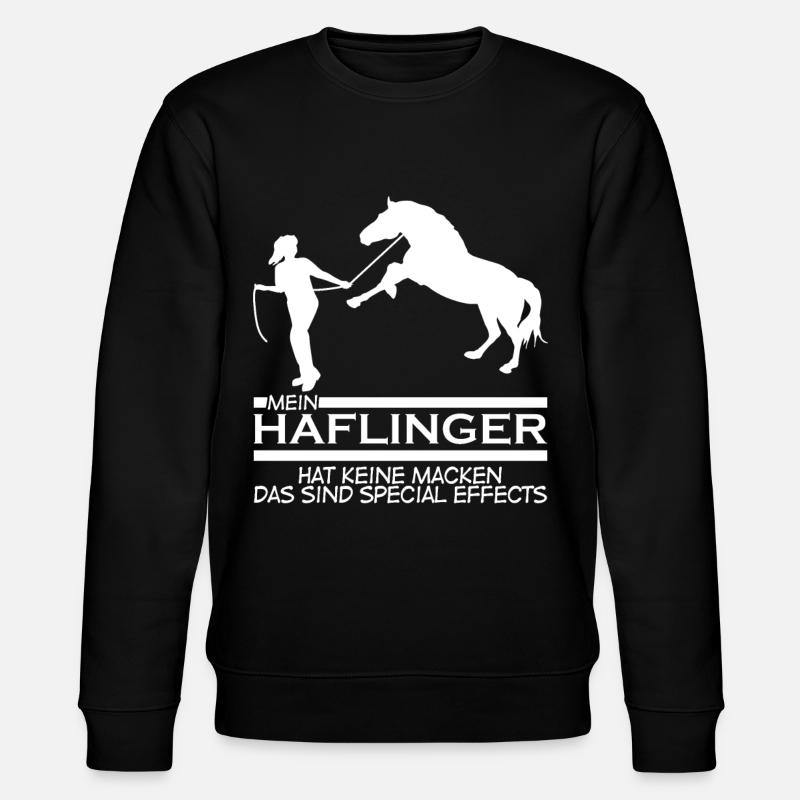 Haflinger Spruch Reiten Reiter Pferde - Stanley/Stella Unisex Bio-Sweatshirt CHANGER  - Schwarz