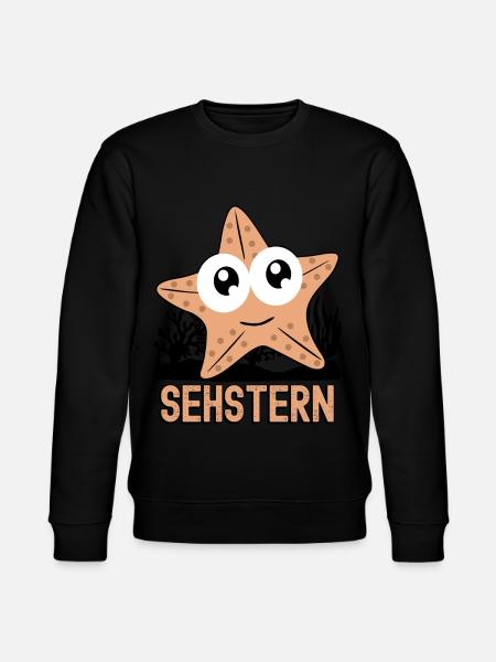 Seestern Sehstern Seesterne - Stanley/Stella Unisex Bio-Sweatshirt CHANGER  - Schwarz