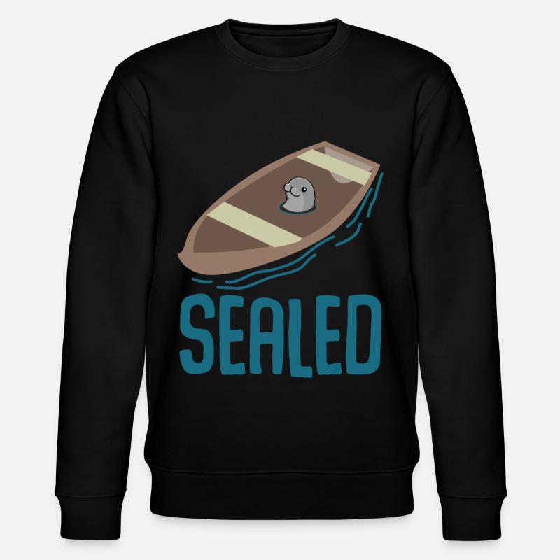Seal Seal Pun Seal - Stanley/Stella CHANGER Unisex Organic Sweatshirt - black