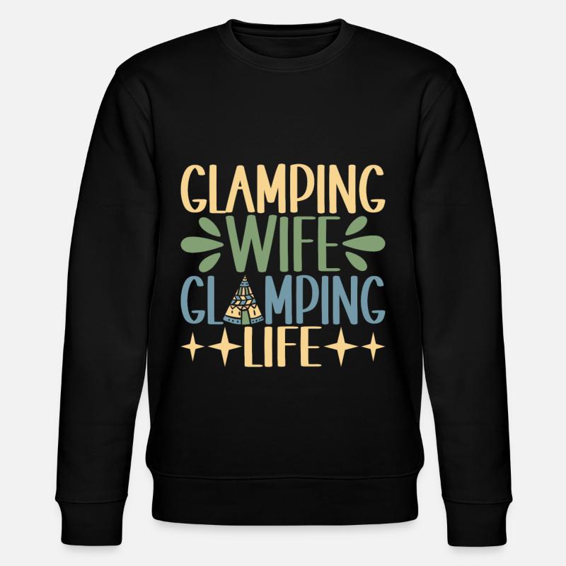 Glamping Glamper - Stanley/Stella CHANGER Unisex Organic Sweatshirt - black