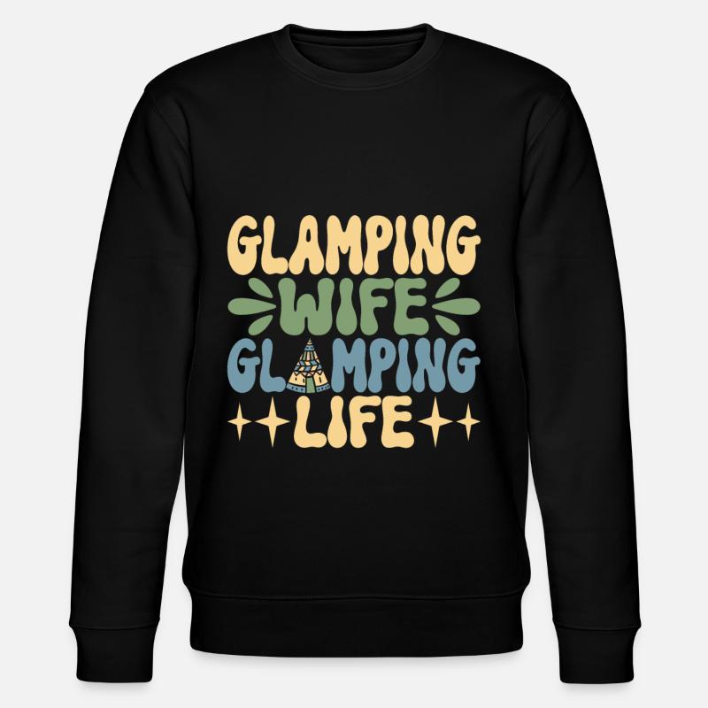 Glamping Glamper - Stanley/Stella Unisex Bio-Sweatshirt CHANGER  - Schwarz
