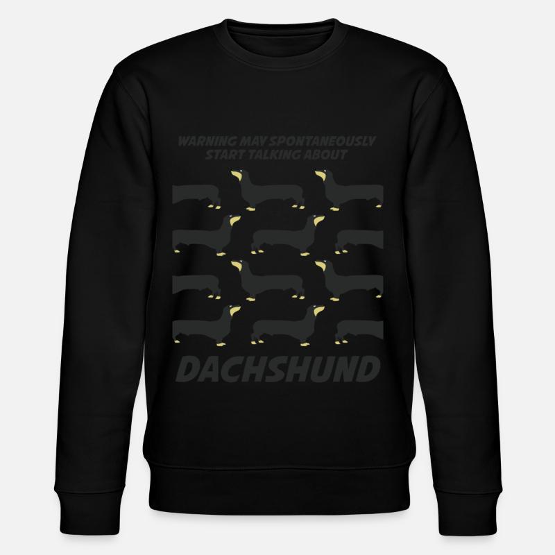 Dachshund joke - Stanley/Stella CHANGER Unisex Organic Sweatshirt - black