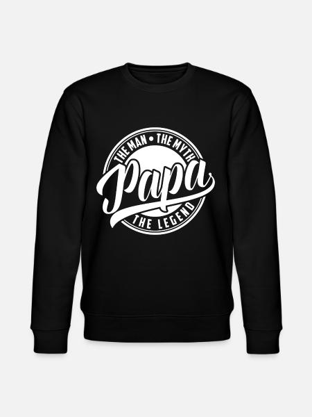 Papa | The Man The Myth The Legend - Stanley/Stella Unisex Bio-Sweatshirt CHANGER  - Schwarz