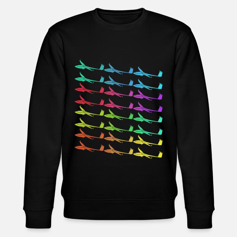 Glider Airplane Gliders - Stanley/Stella CHANGER Unisex Organic Sweatshirt - black