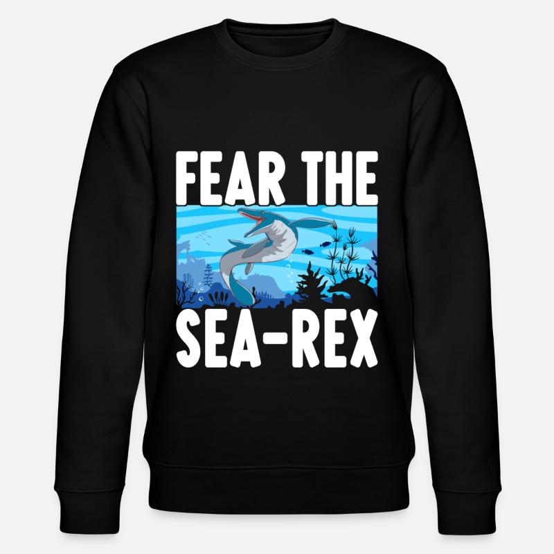 Mosasaurus Dinosaur - Stanley/Stella CHANGER Unisex Organic Sweatshirt - black