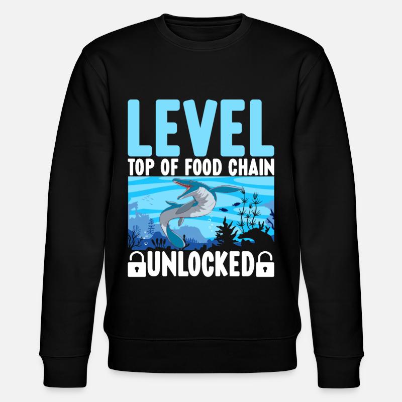 Mosasaurus Dinosaur - Stanley/Stella CHANGER Unisex Organic Sweatshirt - black