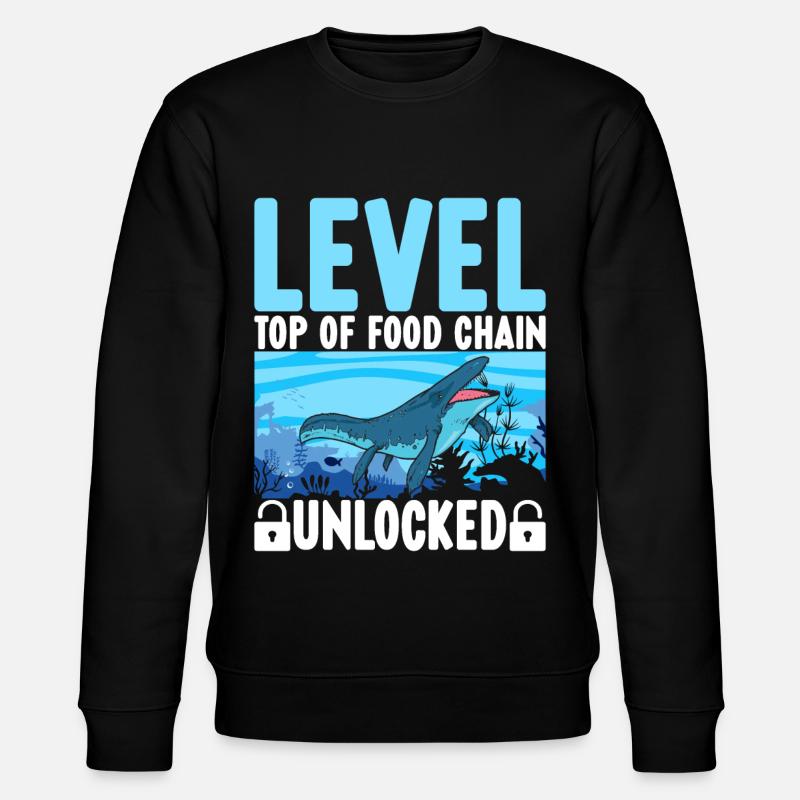 Mosasaurus Dinosaur - Stanley/Stella CHANGER Unisex Organic Sweatshirt - black