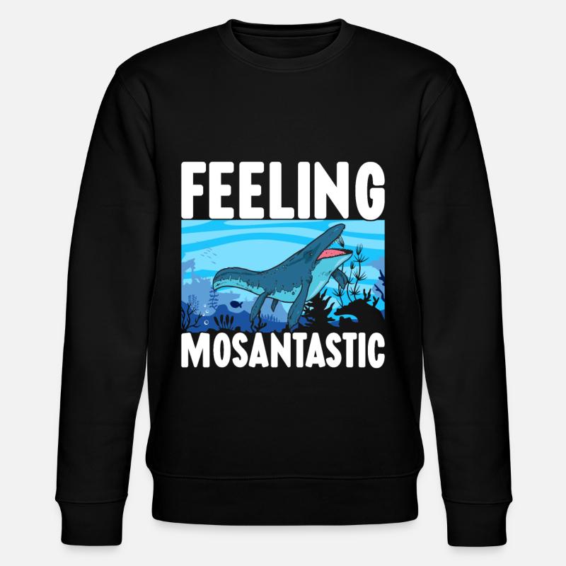 Mosasaurus Dinosaur - Stanley/Stella CHANGER Unisex Organic Sweatshirt - black