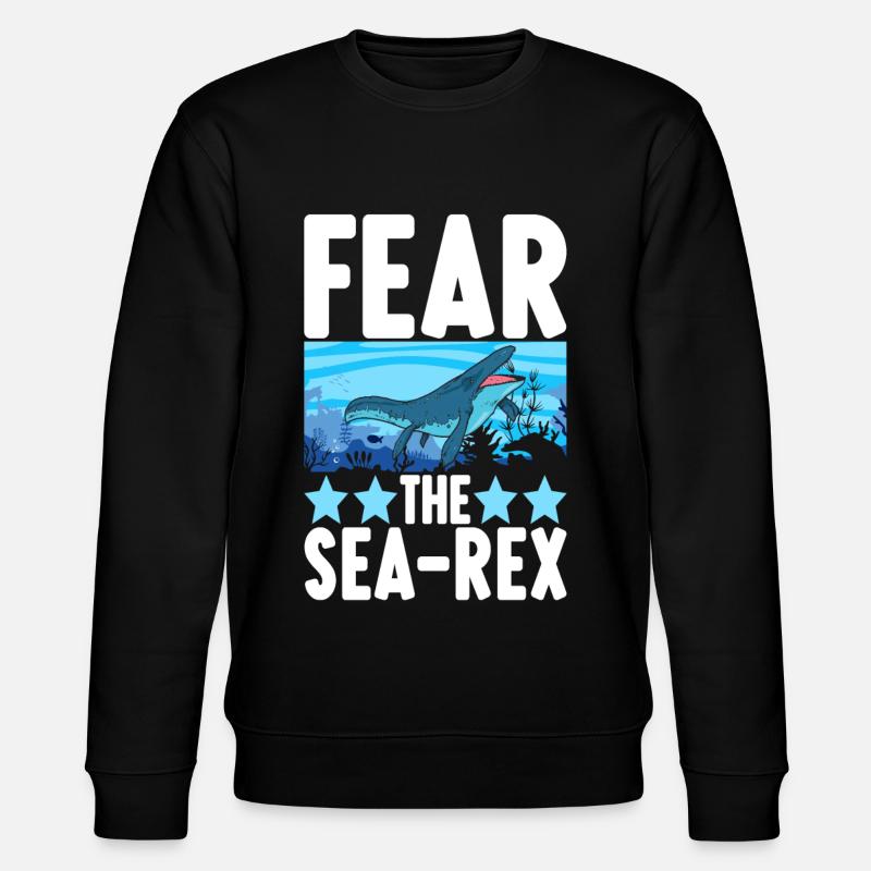 Mosasaurus Dinosaur - Stanley/Stella CHANGER Unisex Organic Sweatshirt - black