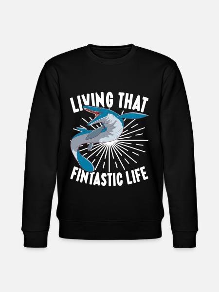 Mosasaurus Dinosaur - Stanley/Stella CHANGER Unisex Organic Sweatshirt - black
