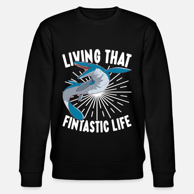Mosasaurus Dinosaurier - Stanley/Stella Unisex Bio-Sweatshirt CHANGER  - Schwarz