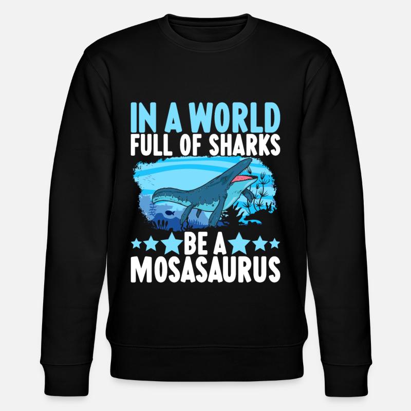 Mosasaurus Dinosaur - Stanley/Stella CHANGER Unisex Organic Sweatshirt - black