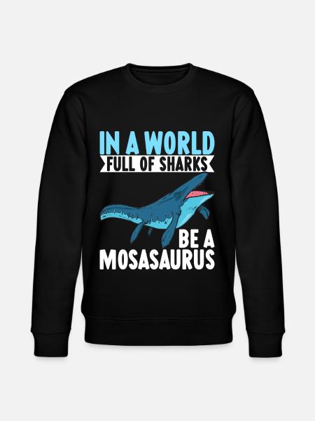 Mosasaurus Dinosaur - Stanley/Stella CHANGER Unisex Organic Sweatshirt - black