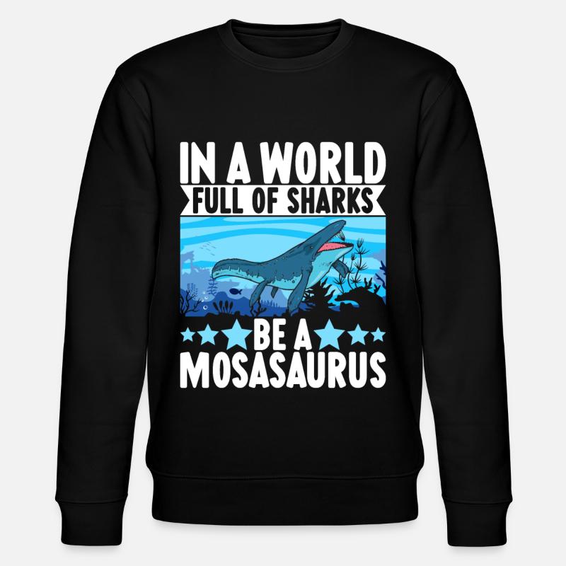 Mosasaurus Dinosaurier - Stanley/Stella Unisex Bio-Sweatshirt CHANGER  - Schwarz