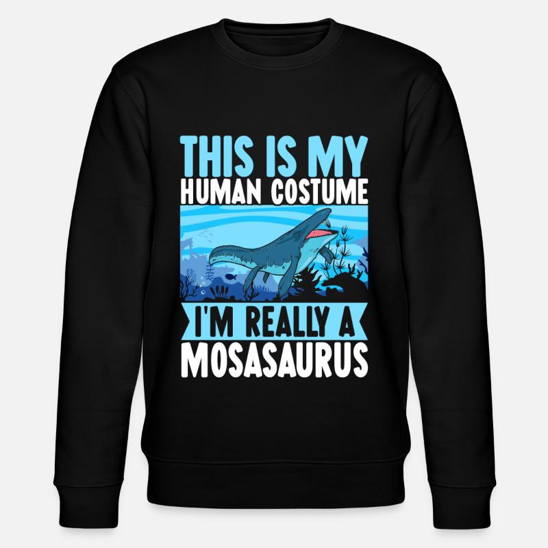Mosasaurus Dinosaurier - Stanley/Stella Unisex Bio-Sweatshirt CHANGER  - Schwarz