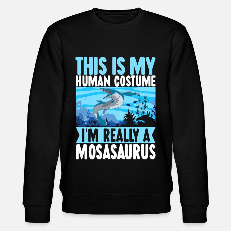 Mosasaurus Dinosaur - Stanley/Stella CHANGER Unisex Organic Sweatshirt - black