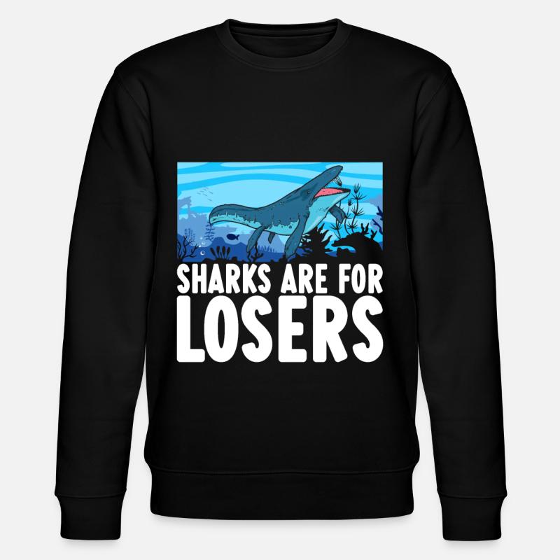Mosasaurus Dinosaur - Stanley/Stella CHANGER Unisex Organic Sweatshirt - black