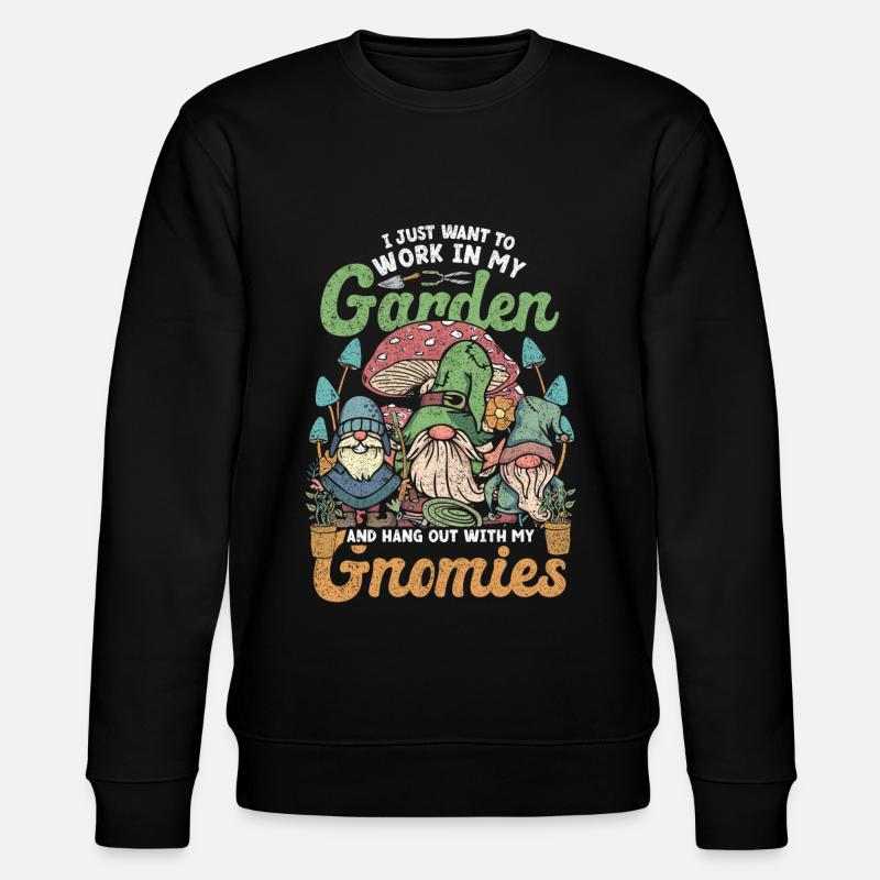 Gartenzwerg Gartenzwerge - Stanley/Stella Unisex Bio-Sweatshirt CHANGER  - Schwarz