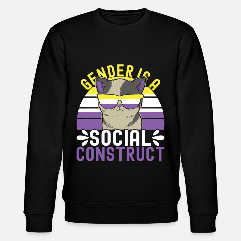 Non Binary Pride Genderqueer - Stanley/Stella Unisex Bio-Sweatshirt CHANGER  - Schwarz