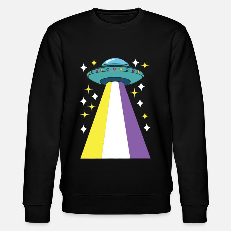 Non Binary Pride Genderqueer - Stanley/Stella CHANGER Unisex Organic Sweatshirt - black