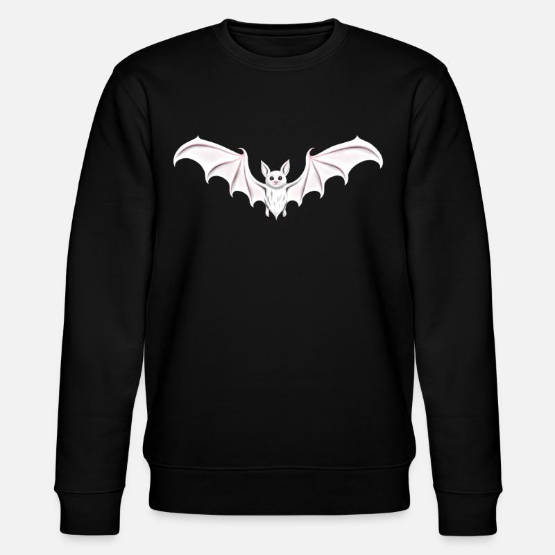 Fledermaus white bat goth - Stanley/Stella Unisex Bio-Sweatshirt CHANGER  - Schwarz