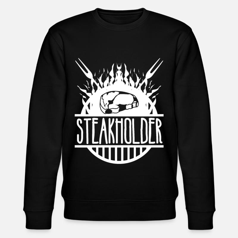 Steak grillé Grill Steaks grillés - Sweat bio CHANGER Stanley/Stella Unisexe - noir