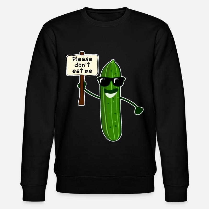 Cucumber with sunglasses Cucumbers - Stanley/Stella CHANGER Unisex Organic Sweatshirt - black