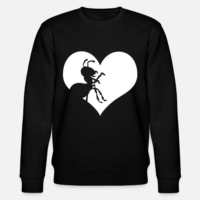 Ant Heart Ants - Stanley/Stella CHANGER Unisex Organic Sweatshirt - black