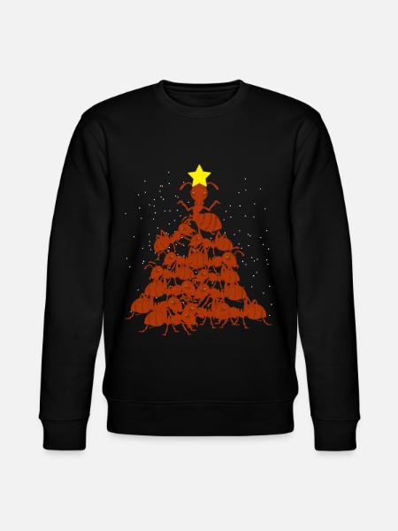 Ants Christmas Tree Christmas - Stanley/Stella CHANGER Unisex Organic Sweatshirt - black