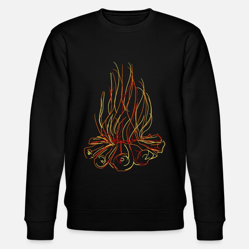 Fire Fire pit Campfire - Stanley/Stella CHANGER Unisex Organic Sweatshirt - black