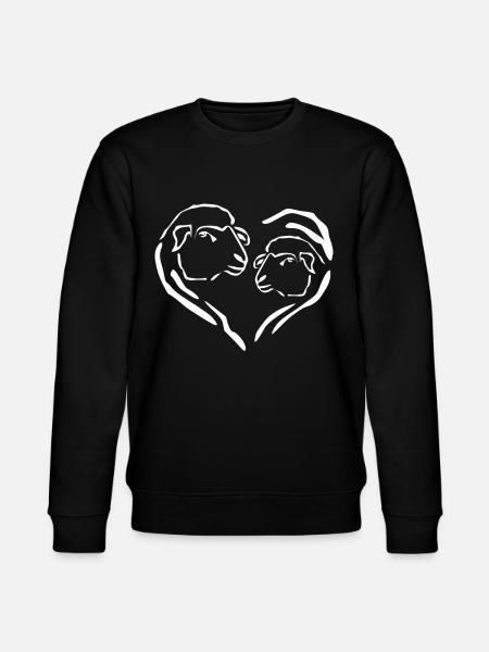 Sheep Heart Sheep Sheep - Stanley/Stella CHANGER Unisex Organic Sweatshirt - black